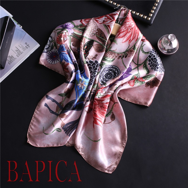 Khăn lụa vuông 90x90 bandana turban làm áo,khăn bandana nữ choàng cổ đội đầu C1