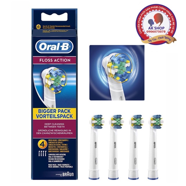 Đầu chải thay thế flossaction oral-b hàng chính hãng made in Germany