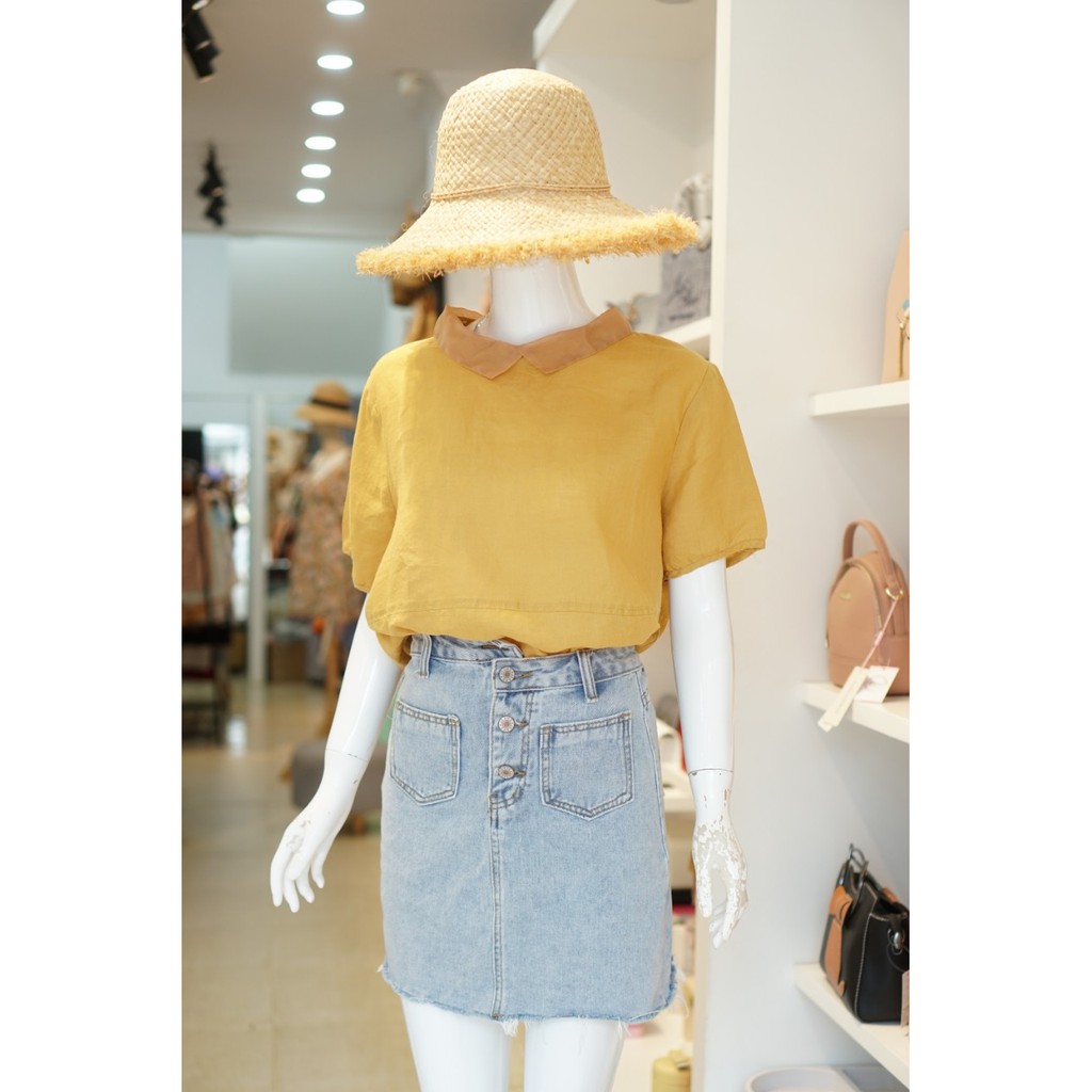 Áo Linen Nhật Bản 283 Cam