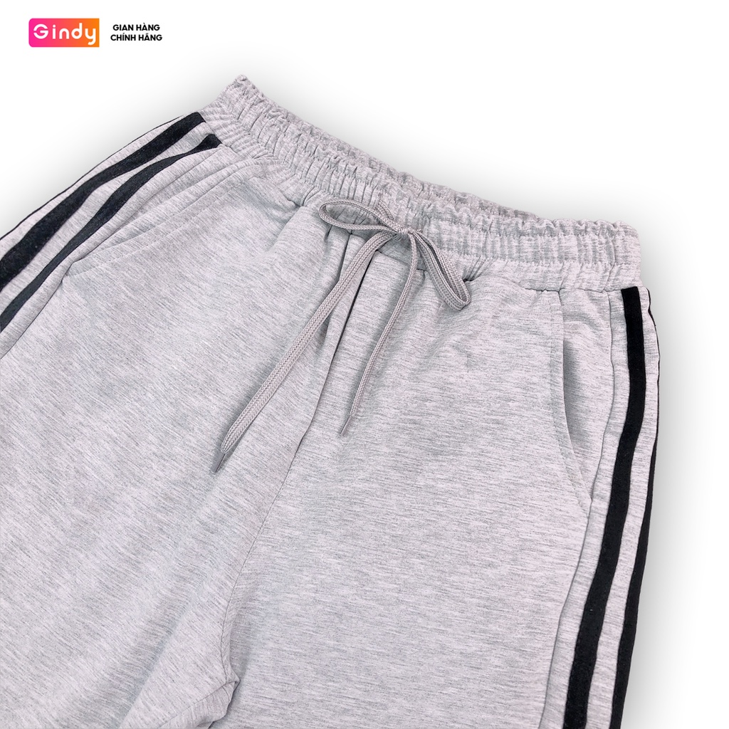 Quần jogger nam nữ GINDY chất nỉ da cá bo ống kẻ sọc phong cách unisex cá tính thời trang thu đông QN001