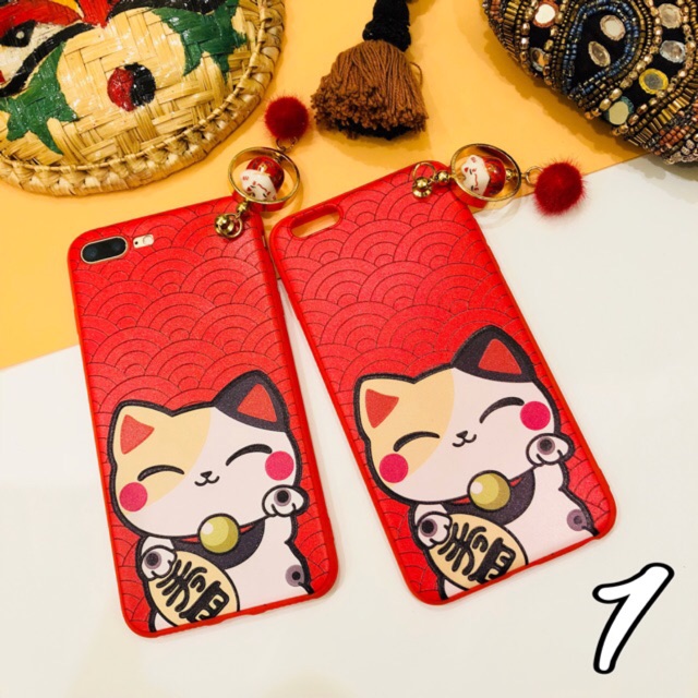 Ốp lưng mèo thần tài - mèo may mắn Ip 6 6plus 7 7plus X