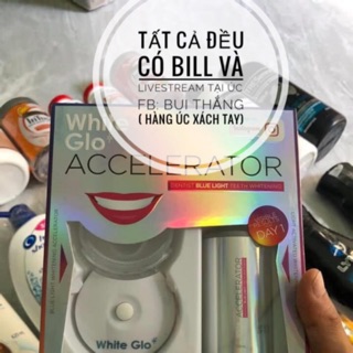 Bộ kích trắng răng bằng ánh sáng xanh White Glo White Accelerator Blue Light Teeth Whitening System