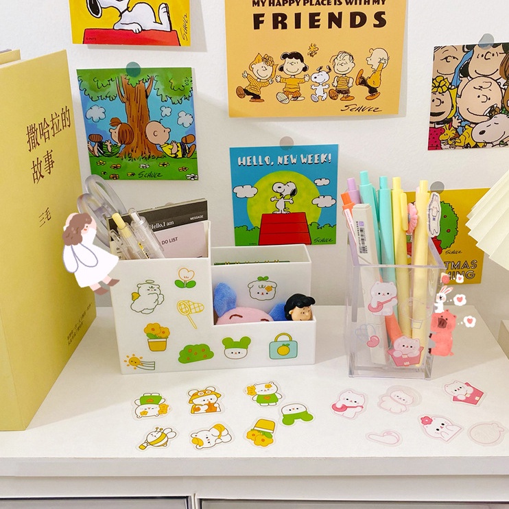 Bộ 30 Miếng Dán Trang Trí Sổ Tay Hình Động Vật Dễ Thương DIY