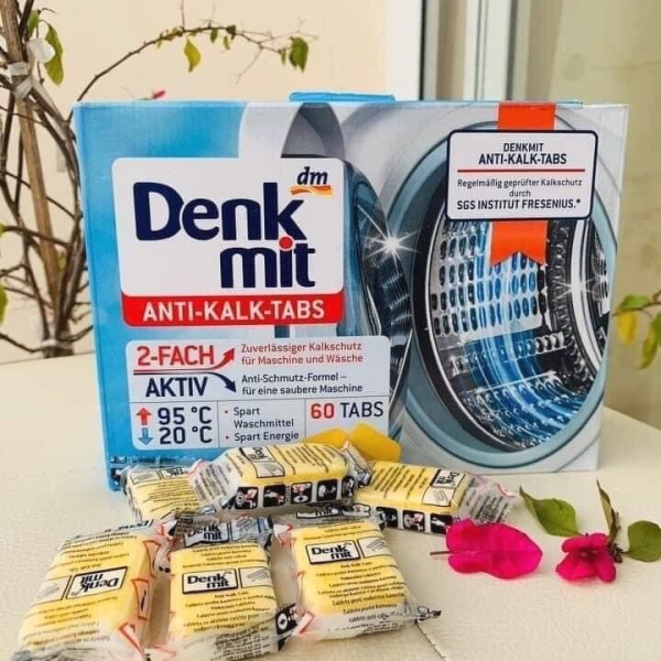 Viên vệ sinh máy giặt Denkmit Anti Kalk Tabs , làm sạch , khử mùi , loại bỏ cặn bẩn hiệu quả an toàn