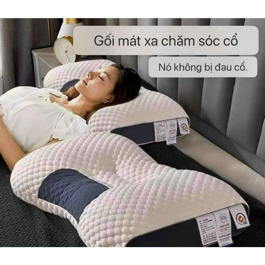 Gối Spa Chống Đau Mỏi Vai Gáy Mềm Mại Thiết kế nằm ngửa và nằm nghiêng , Hạn chế ngáy, Ngủ ngon hơn