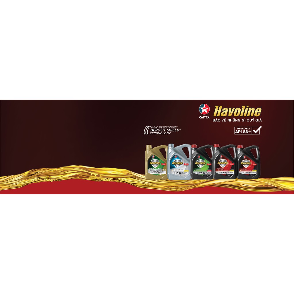 [Combo 4 Can 4L] - Nhớt Oto 15w40 Havoline Formula SN - Máy xăng