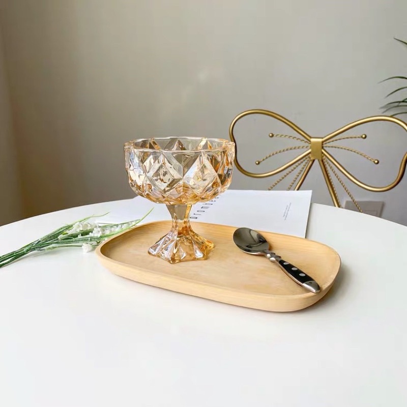 Ly thủy tinh đựng ngũ cốc, sữa chua phong cách Châu Âu
