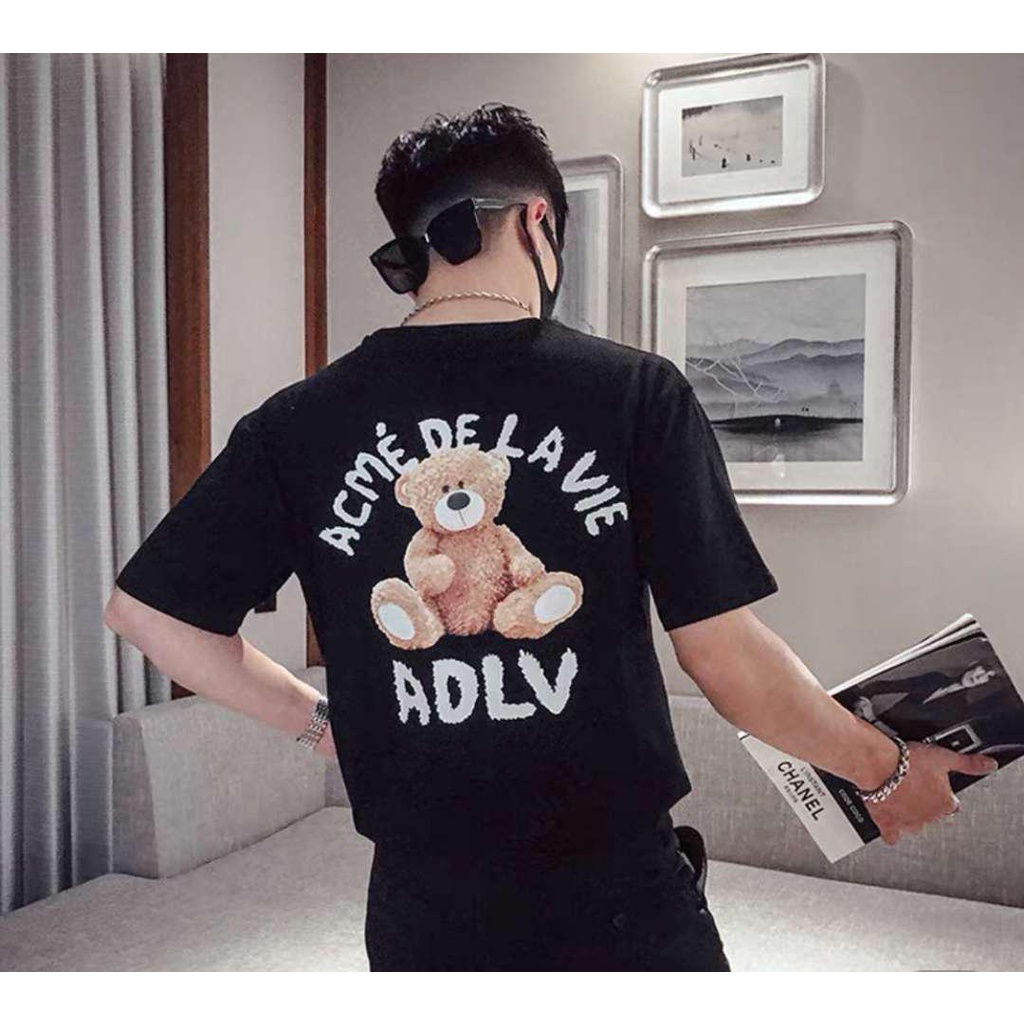 [ VIDEO THẬT ] Áo thun tay lỡ ADLV phông Unisex nam nữ Cotton oversize form rộng GẤU BEAR | BigBuy360 - bigbuy360.vn
