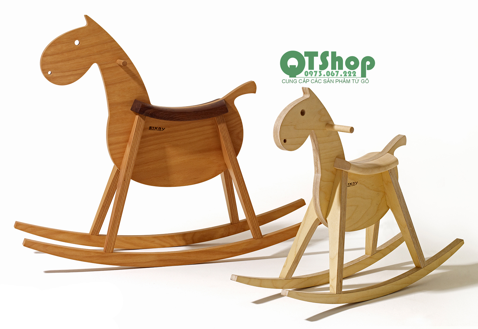 Ngựa gỗ bập bênh thiết kế độc -QTShop