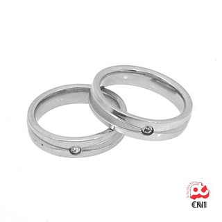 Nhẫn cặp inox 1 hột đv 1 chiếc