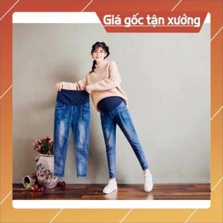 [Xả kho] Quần jean cho bà bầu, chất jean cao cấp, có đáp bụng, chun chỉnh từng thai kỳ,size từ s đến 3XL