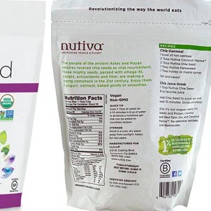 [HÀNG MỸ] Hạt Chia Nutiva CHIA SEED (907g) - Organic Ngừa Lão Hóa, Tốt Cho Hệ Miễn Dịch