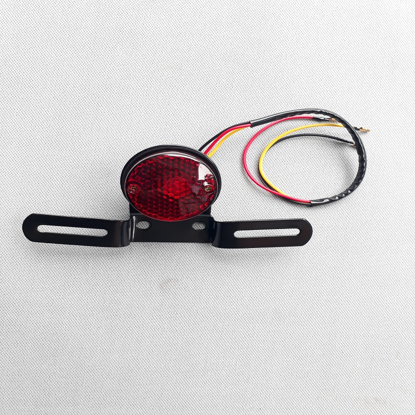 Đèn hậu tổ ong có kèm pad biển số đèn hậu độ classic Cafe Racer Tracker Win 67 Dream Cub và các loại xe