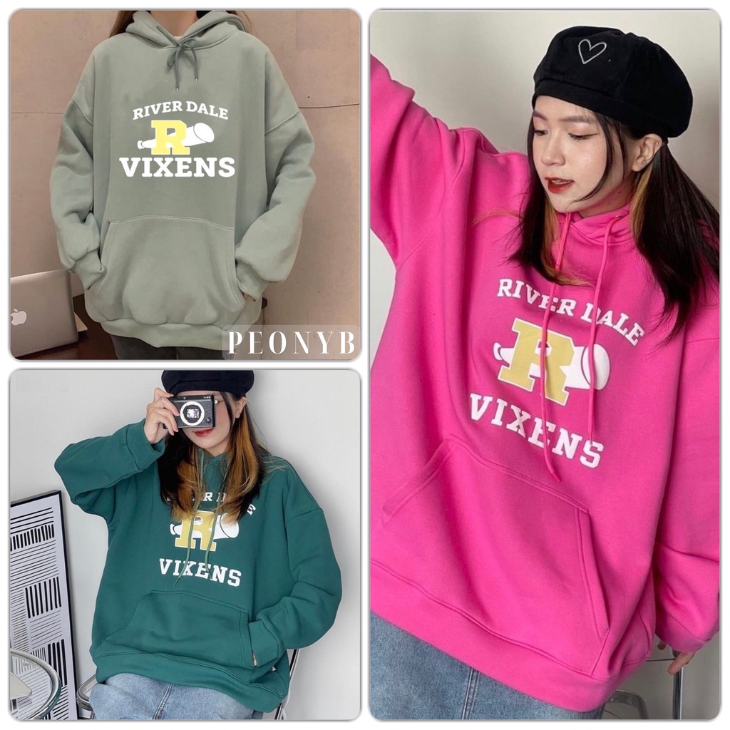 Áo Hoodie Nỉ Ngoại Vixens PEONYB Unisex [FREESHIP] Hoodies form rộng tay bồng mũ 2 lớp kiểu dáng bánh bèo cute hàn quốc