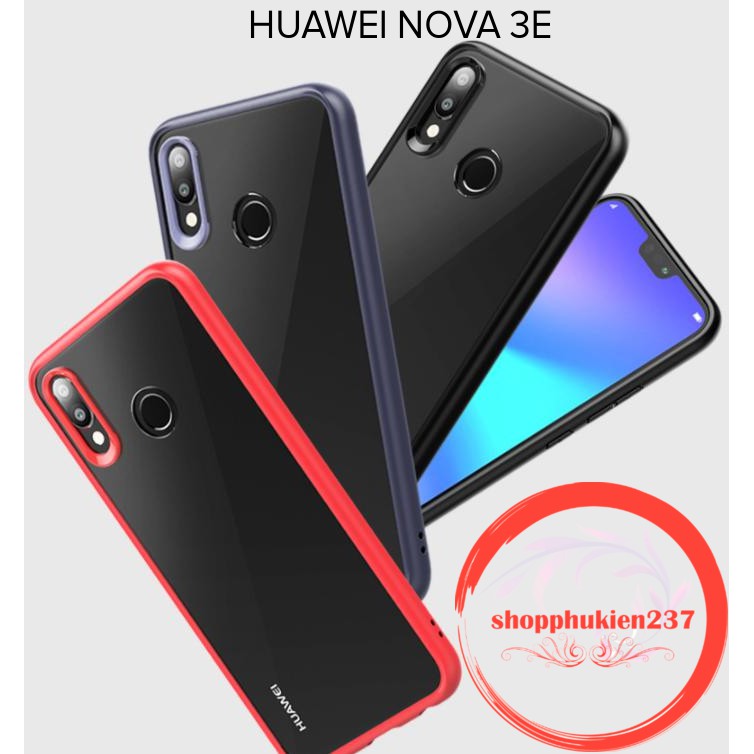 [Freeship toàn quốc từ 50k] HUAWEI NOVA 3E ỐP LƯNG TRONG NHỰA CỨNG VIỀN DẺO MÀU CAO CẤP