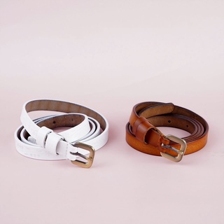 Thắt lưng nữ da thật vân rắn bản 1.7cm, dây lưng nữ bản nhỏ khuy cài - Kimy Store