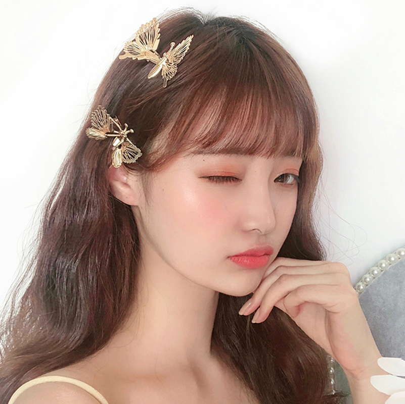 Kẹp Tóc Kim Loại Hình Bướm Xinh Xắn Cho Nữ