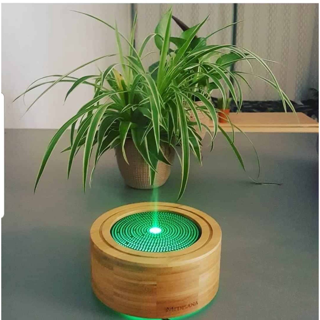 Máy xông tinh dầu tạo ẩm Medisana AD625 Hộp tre Bamboo, đèn 6 màu