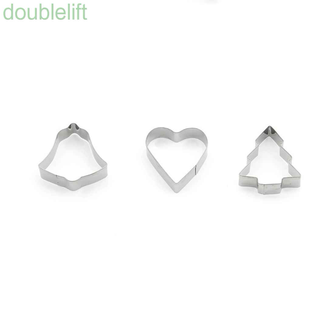 Set 10 khuôn cắt bánh bằng tạo hình thép không gỉ tạo hình chủ đề giáng sinh