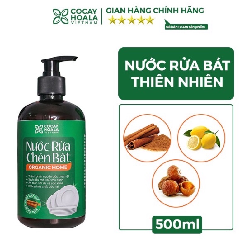 [Chính hãng 100%] Nước rửa chén bát thực vật hương quế 500ml