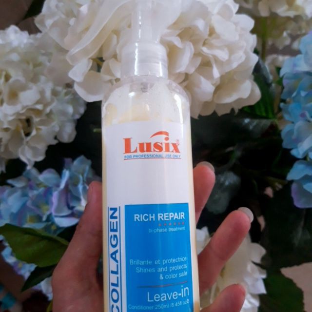 XỊT DƯỠNG XẢ KHÔ SIÊU CHỮA TRỊ BẢO VỆ NHIỆT CHO TÓC HƯ TỔN LUSIX RICH REPAIR COLLAGEN