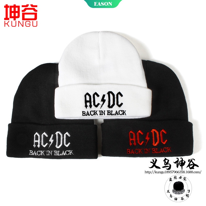 Mũ Len Thêu Chữ ACDC Phong Cách Hip Hop Cho Nam Và Nữ