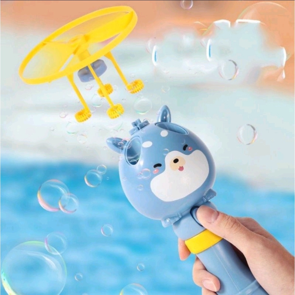 Đồ chơi chong chóng phun bong bóng xà phòng cầm tay kèm nước thổi bong bóng cho bé có thể bay trên không trung
