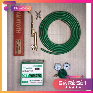Bộ hàn Gió đá Bao gồm Đồng hồ Oxy + Mỏ hàn kèm 4 Pép hàn + 5M dây hàn
