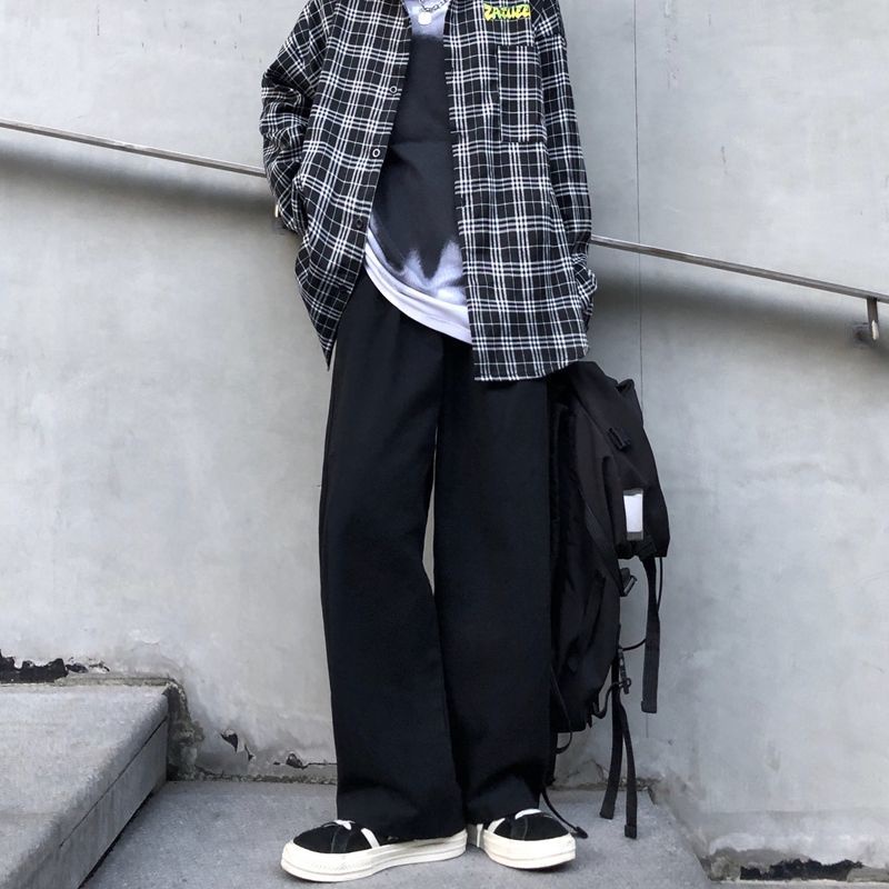 Quần Dài Ống Rộng Phong Cách Retro Harajuku 19118 Cho Nam Nữ