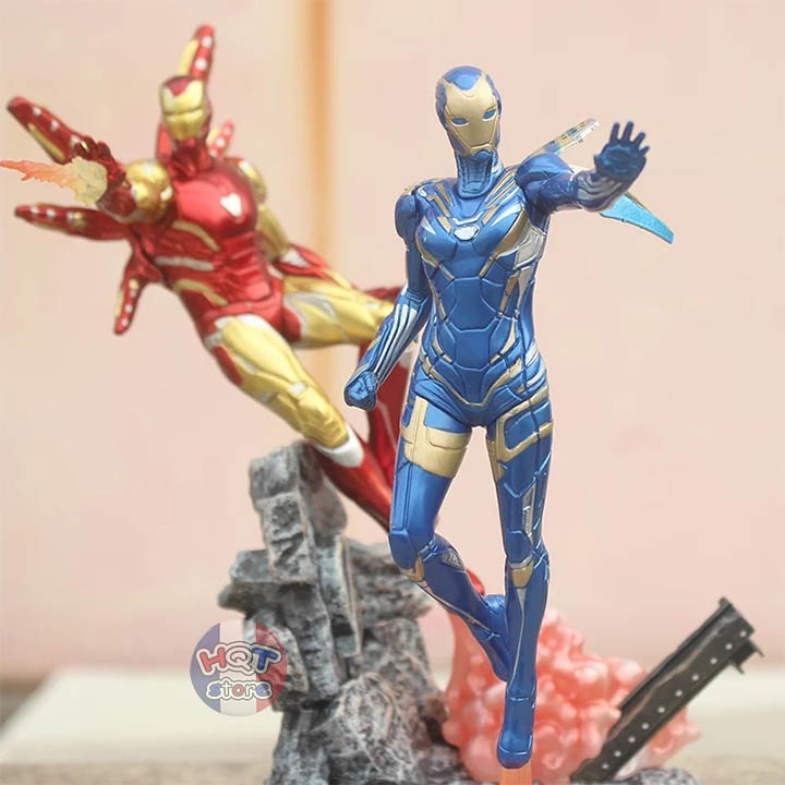 Mô hình iRon Man Mark 85 and Recuse Endgame Figure tỉ lệ 1/10