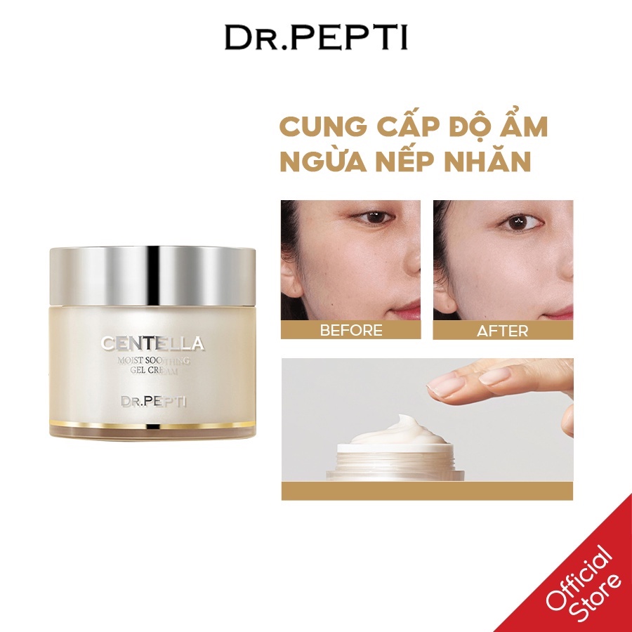 Bộ 3 Dr.Pepti Centella Toner Ex Dưỡng Da Căng Bóng 180ml - Tinh Chất Dưỡng Trắng 30ml - Kem Dưỡng Ẩm Làm Dịu Da 70ml