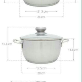 BỘ NỒI FIVE STAR 3 MÓN CAO CẤP BẾP TỪ