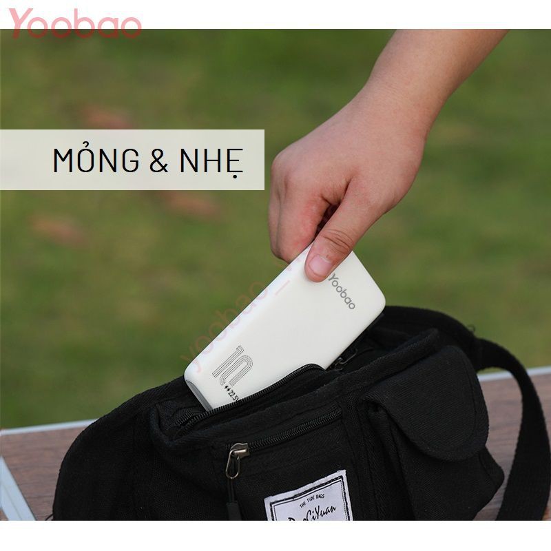 Sạc Dự Phòng Yoobao 10000mAh Sạc Nhanh Cổng USB Kép Pin Polymer Cao Cấp - YOOBAO D10Q