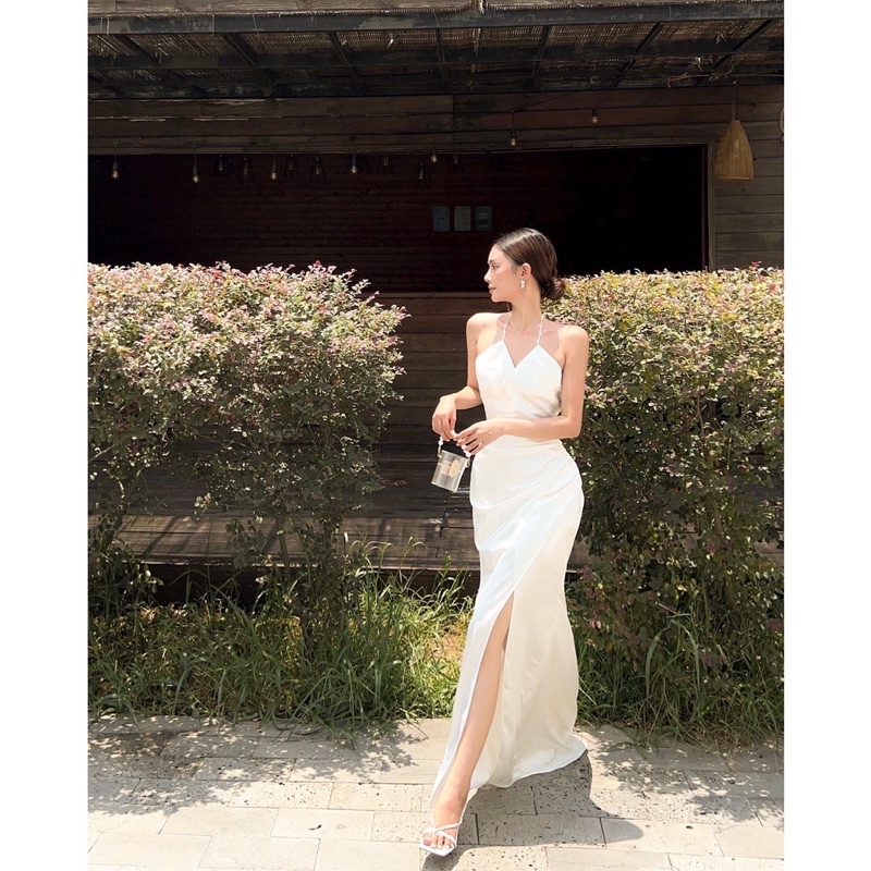 Đầm dạ hội story cổ yếm thanh lý 99%