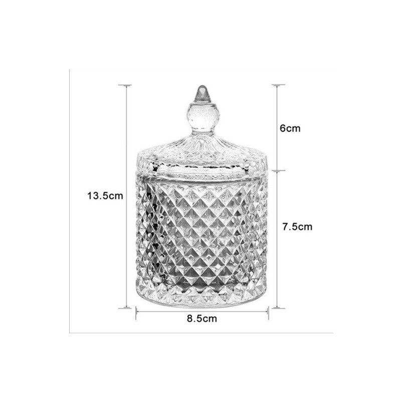 THỐ MỨT thủy tinh. Hũ đựng mứt , bánh kẹo thủy tinh vân kim cương sang trọng