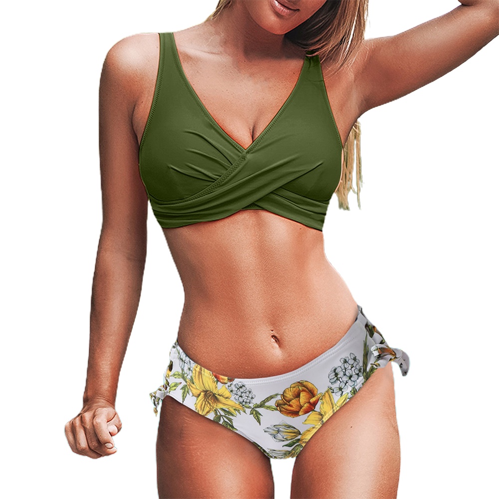 Bộ Đồ Bơi Bikini Hai Mảnh Nhiều Màu Sắc Gợi Cảm Dành Cho Nữ