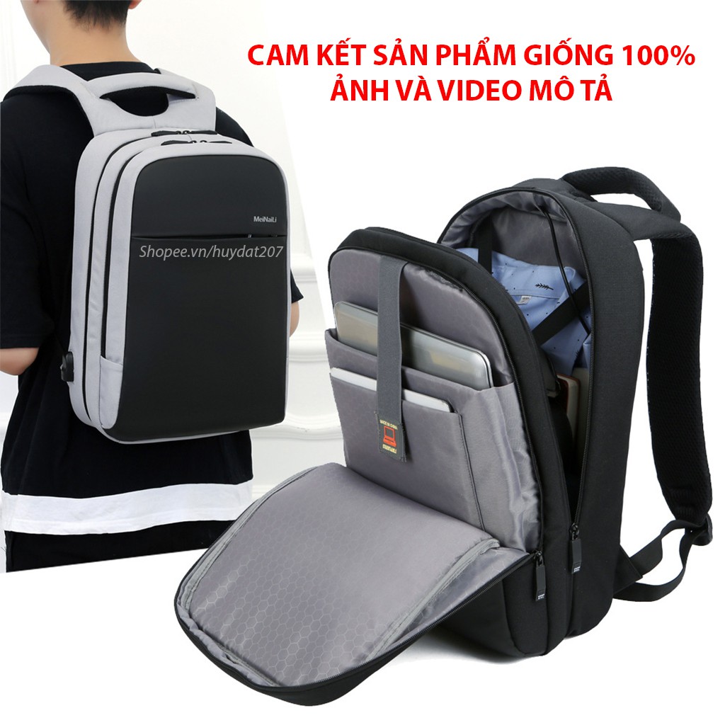 Balo laptop Nam Đi Làm Đi Chơi Cao Cấp Meinaili 13/14/15.6 inch