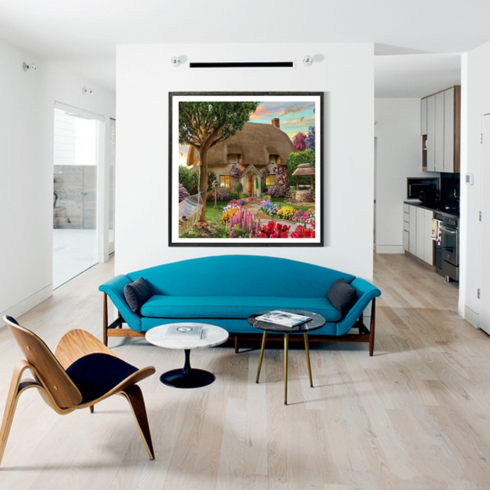 Tranh Thêu Trang Trí Thủ Công 5d Hình Phong Cảnh (Mũi Thêu Hình X)