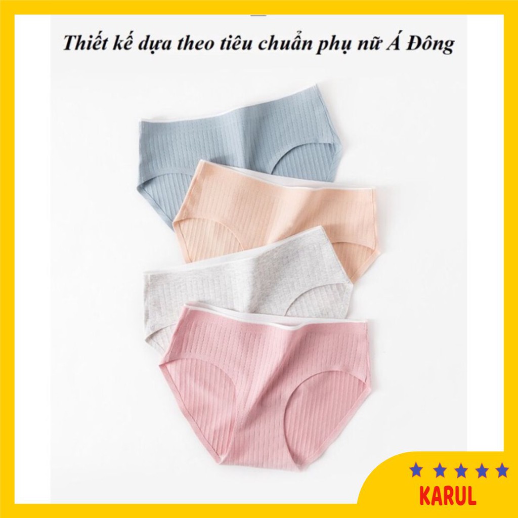 QUẦN LÓT NỮ Cotton, QUẦN CHÍP Gân Tăm Không Đường May Kháng Khuẩn CAO CẤP- MẪU MỚI-QL004