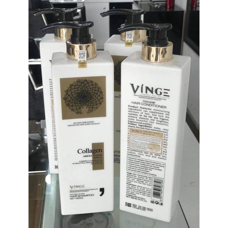 [RẺ VÔ ĐỊCH DẦU GỘI XẢ COLLAGEN VINGE PHỤC HỒI VÀ KÍCH THÍCH MỌC TÓC 1000ML X 2