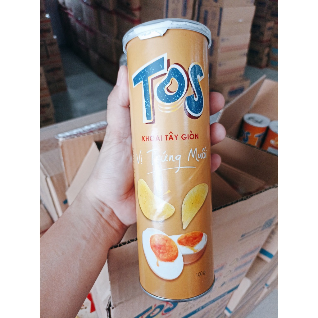 Khoai Tây Giòn Lon TOS Oishi 100gr