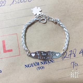 Lắc tay khắc tên cho bé (HÀNG VÔ CÙNG DÀY DẶN!!) BAO GIÁ TOÀN SHOPEE