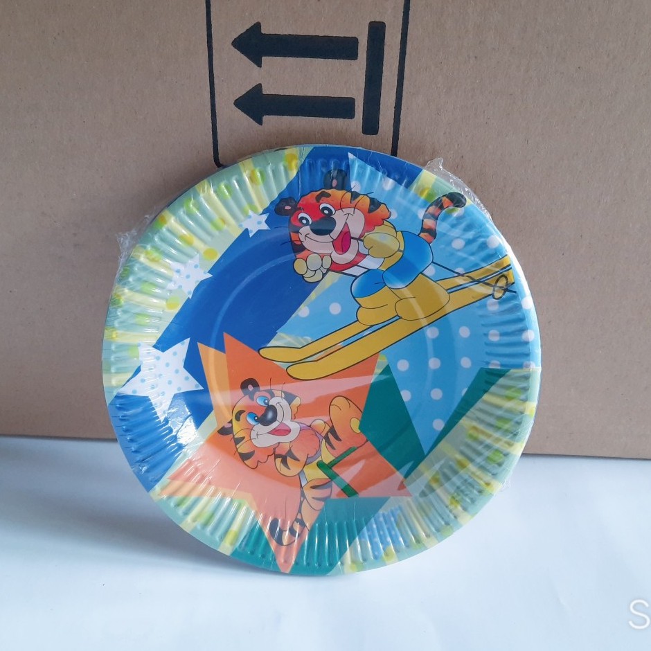 Dĩa Giấy In Hoa Văn 17cm -10 Cái