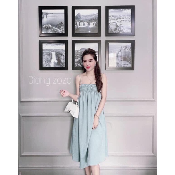 Tt 12 - Đầm Maxi Nữ , Thiết Kế Nhúm Ngực