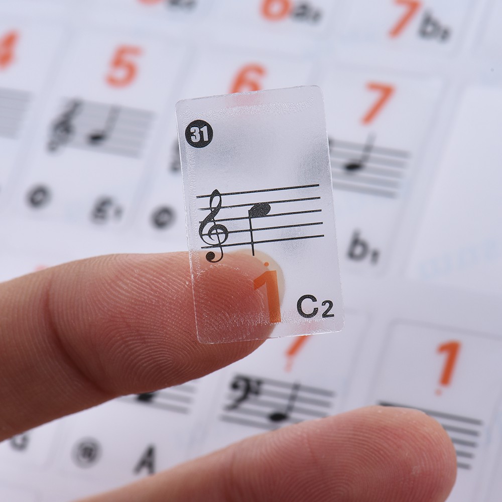 Bộ hình dán nốt nhạc đàn piano tiện dụng cho người mới bắt đầu Đàn Piano Miếng Dán Quy Mô Miếng Dán 88 Phím Âm Thanh Miếng Dán 61 Phím 49 Phím 37 Phím Đa Năng