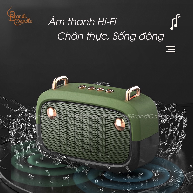 Loa bluetooth BS-32D nghe nhạc nghe đài 3 màu sắc xinh xắn decor nhà cửa