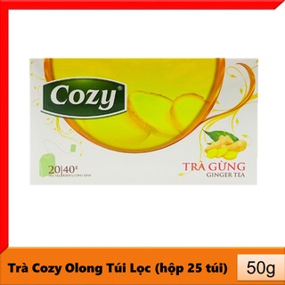 Trà Đào Cozy Hương Gừng Túi Lọc Hộp 25 gói - 50g