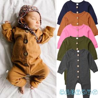 Jumpsuit Bodysuit Romper Liền Mảnh Có Nút Cho Các Bé Nhỏ Sơ Sinh