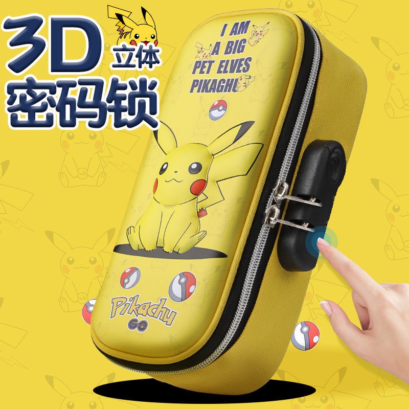 Hộp Đựng Bút Nhiều Ngăn Sức Chứa Lớn Đa Năng Hình Pikachu Dành Cho Học Sinh Nam Nữ