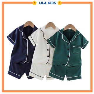 Bộ đồ ngủ pijama lụa cho bé LILA KIDS